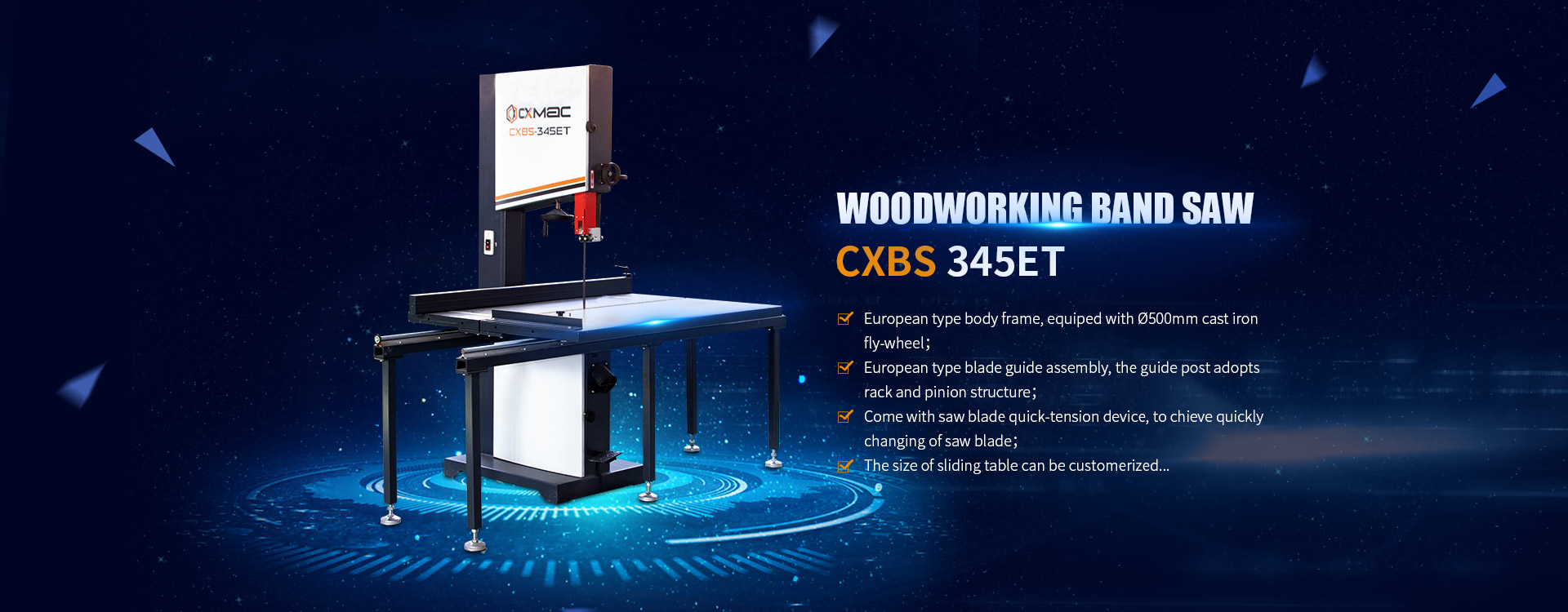 WOODWORKING BAND SAW CXBS 345ET
